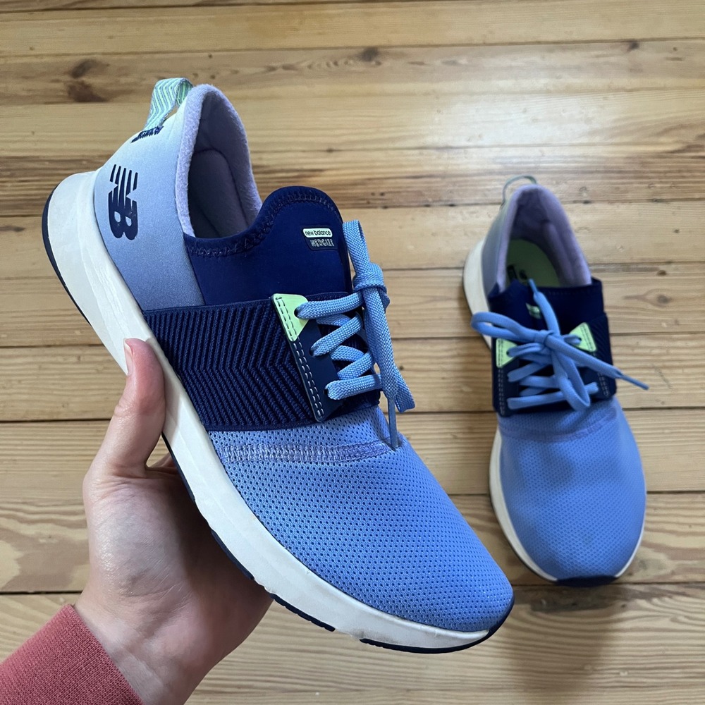 New Balance Nergize Sport Women 10 Blue Navy DynaSoft Training Shoes WXNRGOB3